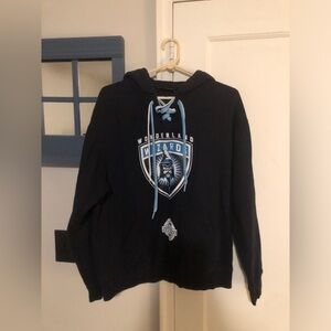 WONDERLAND Black and Blue Wizard Hockey Hoodie